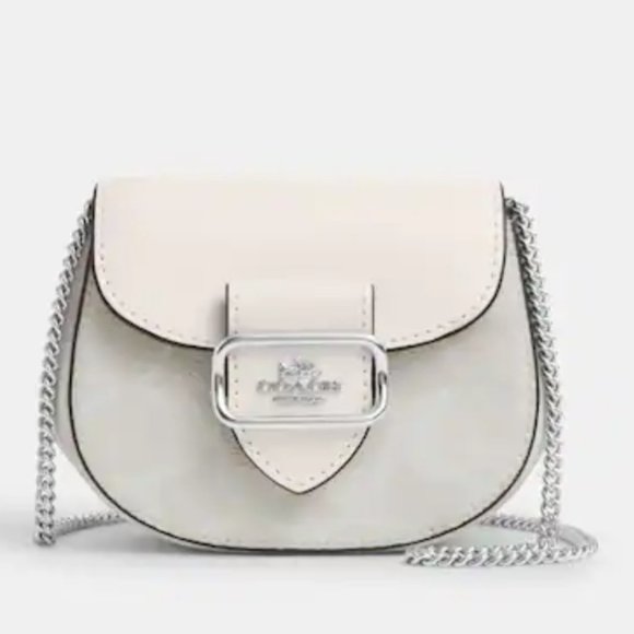 Coach - Signature Canvas Morgan Card Case With Chain (NWT) - Picture 1 of 8